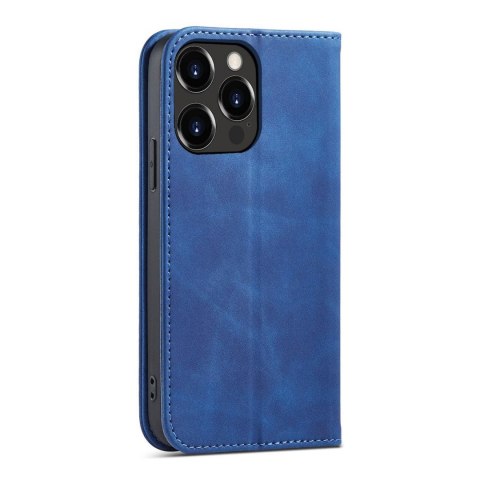 Magnet Fancy Case etui iPhone 14 Pro pokrowiec z klapką portfel podstawka niebieskie