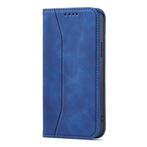 Magnet Fancy Case etui iPhone 14 Pro pokrowiec z klapką portfel podstawka niebieskie