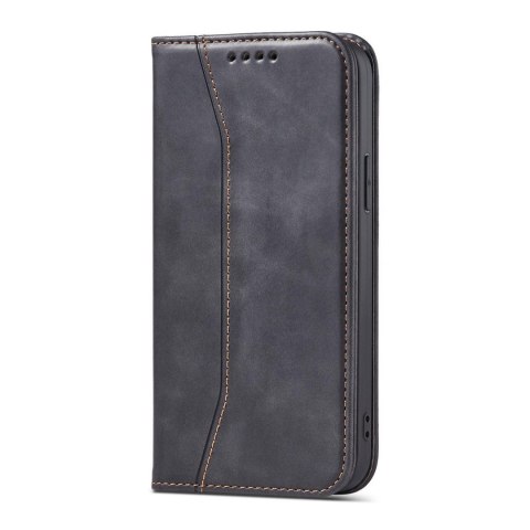 Magnet Fancy Case etui iPhone 14 pokrowiec z klapką portfel podstawka czarne