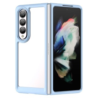 Etui Outer Braders sztywny pokrowiec z żelową ramką do Samsung Galaxy Z Fold 3 niebieski