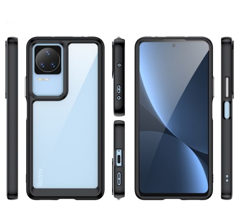 Etui Outer Braders sztywny pokrowiec z żelową ramką do Xiaomi Poco F4 5G czarny