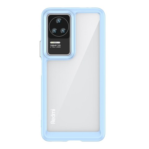 Etui Outer Braders z Ramką do Xiaomi Poco F4 5G niebieski