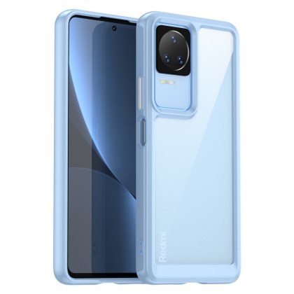 Etui Outer Braders z Ramką do Xiaomi Poco F4 5G niebieski