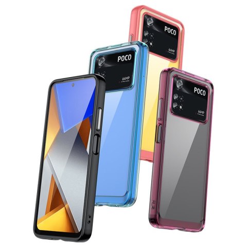 Etui Outer Braders sztywny pokrowiec z żelową ramką do Xiaomi Poco M4 Pro czarny