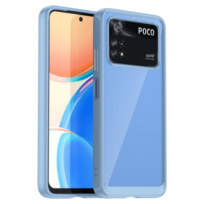 Etui Outer Braders z Ramką do Xiaomi Poco M4 Pro niebieski