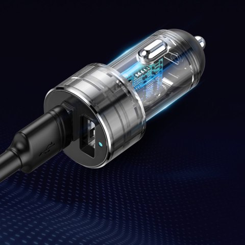 Baseus ładowarka samochodowa 2x USB 3.1A (17W) + 2x gniazdo zapalniczki (80W) czarny (CRDYQ-01)