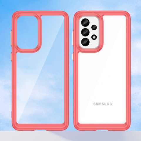 Etui Outer Braders z Ramką do Samsung Galaxy A33 5G czerwony