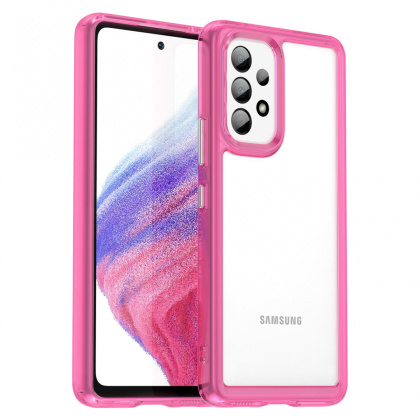 Etui Outer Braders z Ramką do Samsung Galaxy A53 5G różowe