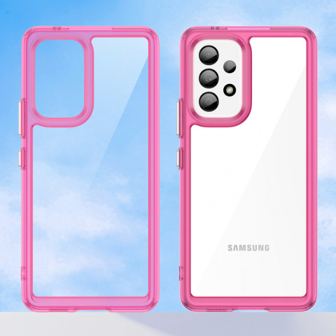 Etui Outer Braders z Ramką do Samsung Galaxy A53 5G różowe