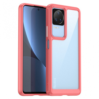 Etui Outer Braders z Ramką do Xiaomi Poco F4 5G czerwony