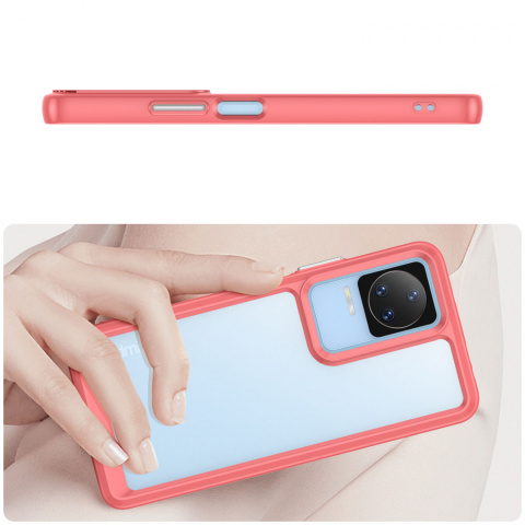 Etui Outer Braders z Ramką do Xiaomi Poco F4 5G czerwony