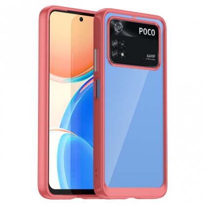 Etui Outer Braders z Ramką do Xiaomi Poco M4 Pro czerwony