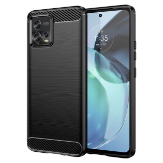 Etui Carbon Case do Motorola Moto G72 elastyczny czarny