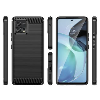 Etui Carbon Case do Motorola Moto G72 elastyczny czarny