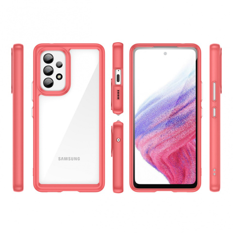 Etui Outer Braders z Ramką do Samsung Galaxy A53 5G czerwony