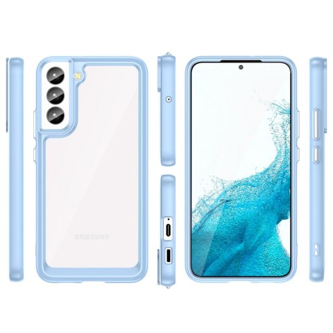 Etui Outer Braders z elastyczną ramką do Samsung Galaxy S23+ niebieskie