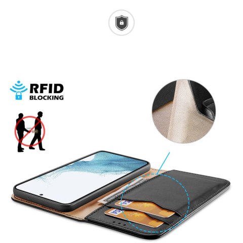 Etui Dux Ducis Hivo blokada RFID do Samsung Galaxy S23+ czarne