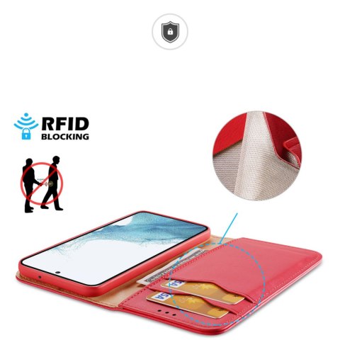 Etui Dux Ducis Hivo blokada RFID do Samsung Galaxy S23+ czerwone