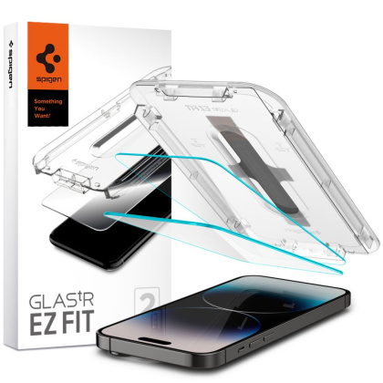 2x Szkło Hartowane Spigen Glas.tr Ez Fit do iPhone 14 Pro Max Clear