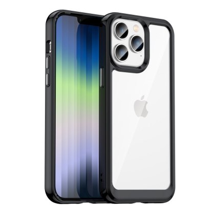 Etui Outer Braders sztywny pokrowiec z żelową ramką do iPhone 14 Pro Max czarny