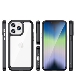 Etui Outer Braders z żelową ramką do iPhone 14 Pro czarny