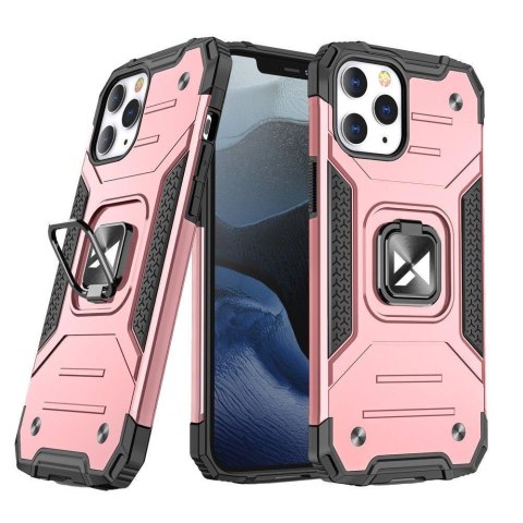 Etui Pancerne Ring Armor iPhone 14 Pro Max pancerny pokrowiec uchwyt magnetyczny ring złote