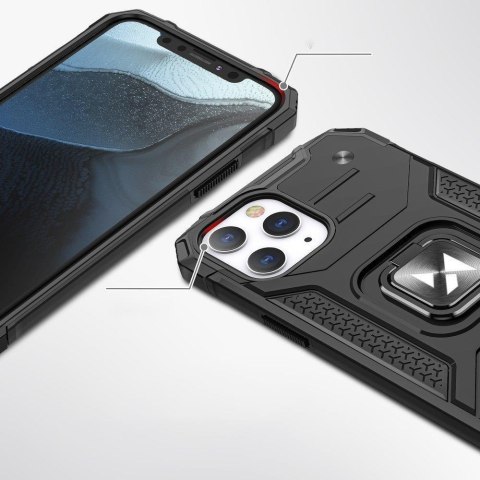 Etui Pancerne Ring Armor iPhone 14 Pro Max pancerny pokrowiec uchwyt magnetyczny ring złote