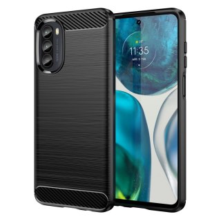 Etui Carbon Case do Motorola Moto G82 5G / Moto G52 elastyczny czarny