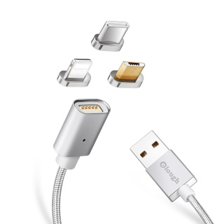 KABEL MAGNETYCZNY 3w1 2.4A MICRO USB IPHONE TYP-C