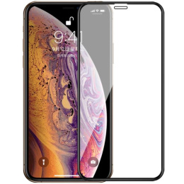 iPhone XS MAX | Szkło Hartowane Ochronne 5D Cały Ekran | Klejone po całości Full Glue