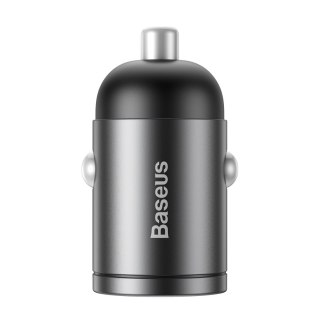 Baseus Tiny Star PPS mini inteligentna ładowarka samochodowa USB 30W Quick Charge 3.0 szary (VCHX-A0G)