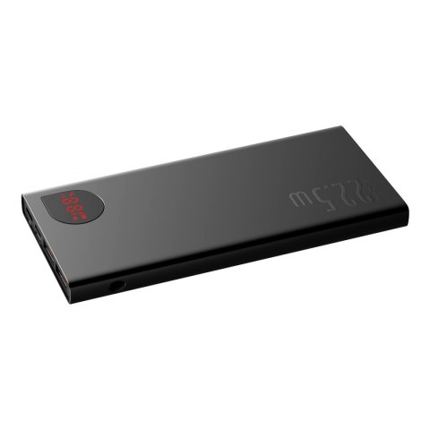 Baseus Adaman Metal powerbank z szybkim ładowaniem 10000mAh 22.5W (Overseas Edition 2021) czarny + kabel USB-A - USB-C 3A 0.3m c