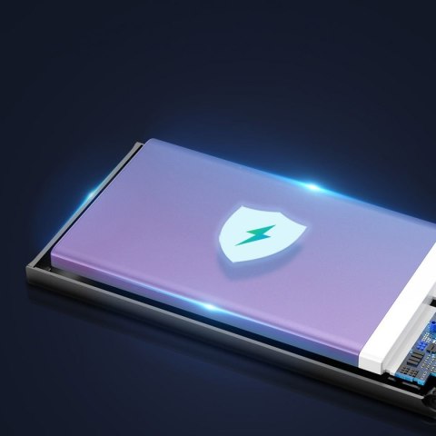 Baseus Adaman Metal powerbank z szybkim ładowaniem 10000mAh 22.5W (Overseas Edition 2021) czarny + kabel USB-A - USB-C 3A 0.3m c