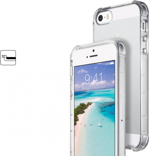 Żelowe bezbarwne etui Anti Shock do iPhone 5 / 5S / SE