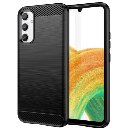 Etui Carbon Case do Samsung Galaxy A34 5G elastyczny czarny