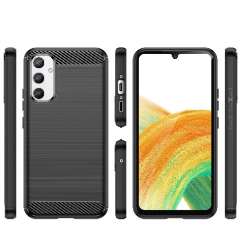 Etui Carbon Case do Samsung Galaxy A34 5G elastyczny czarny