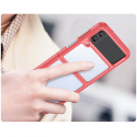 Etui Outer Braders z żelową ramką do Samsung Z Flip 3 czerwony