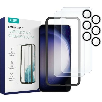 2x Szkło Hartowane ESR + 2x Szkło na Aparat do Samsung Galaxy S23 Clear