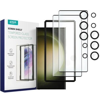 2x Szkło Hartowane ESR + 2x Szkło na Aparat do Samsung Galaxy S23 Ultra Clear