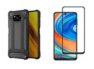 Etui Xarmor + szkło pełne do Xiaomi Poco X3 Nfc