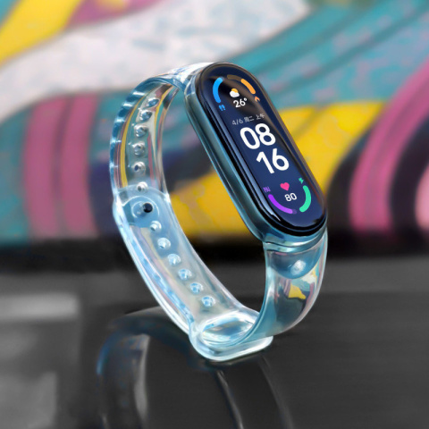 Silikonowa opaska zmieniająca kolor do Xiaomi Mi Band 4 / Mi Band 3 niebieska