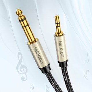 Ugreen kabel przewód audio TRS mini jack 3,5mm - jack 6,35mm 2m szary