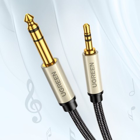 Ugreen kabel przewód audio TRS mini jack 3,5mm - jack 6,35mm 2m szary