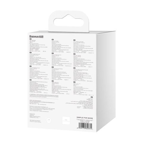 Baseus Digital Display szybka ładowarka samochodowa USB-A / USB-C PD3.1 140W czarny + kabel USB-C Baseus Superior Series 5A 240W