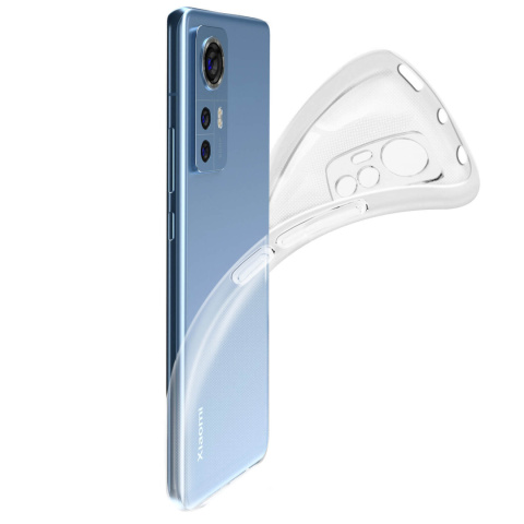 Etui CLEAR CASE 2mm z Osłoną Aparatu do Xiaomi 12 / 12X + Szkło Hartowane Płaskie