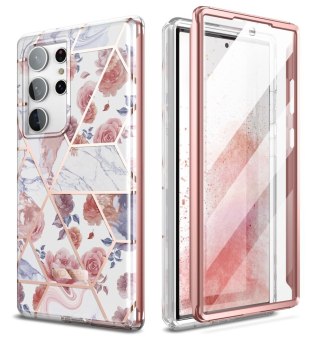 Etui z Szybką Velar Braders do Samsung Galaxy S23 Ultra Marble