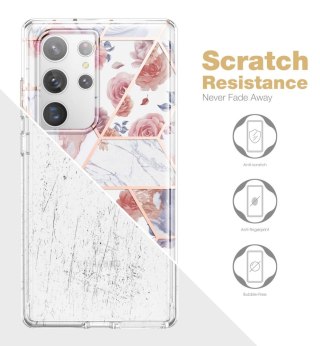 Etui z Szybką Velar Braders do Samsung Galaxy S23 Ultra Marble