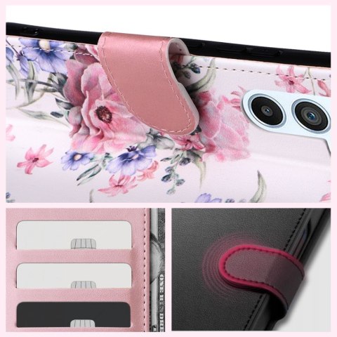 Etui Wallet Braders do Xiaomi Redmi Note 12 Pro / Poco X5 Pro 5G Blossom Flower