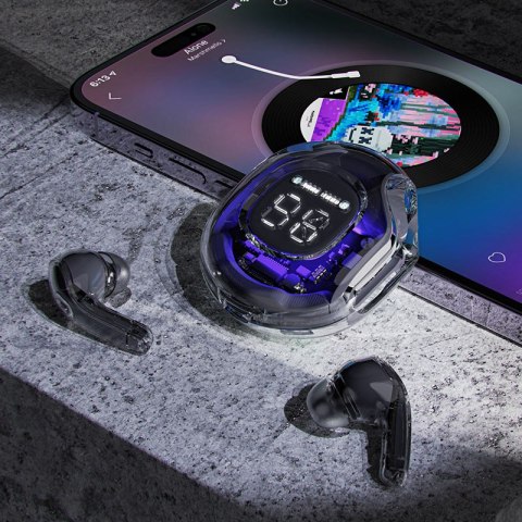 Acefast T8 słuchawki bezprzewodowe Bluetooth TWS fioletowe