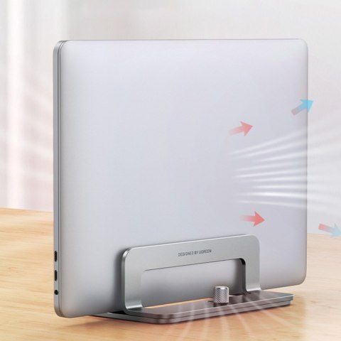 Ugreen aluminiowy pionowy stojak uchwyt podstawka na laptop tablet srebrny (LP258)